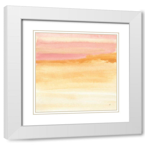 Turmeric and Sand II White Modern Wood Framed Art Print with Double Matting by Paschke, Chris