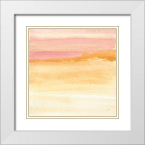 Turmeric and Sand II White Modern Wood Framed Art Print with Double Matting by Paschke, Chris