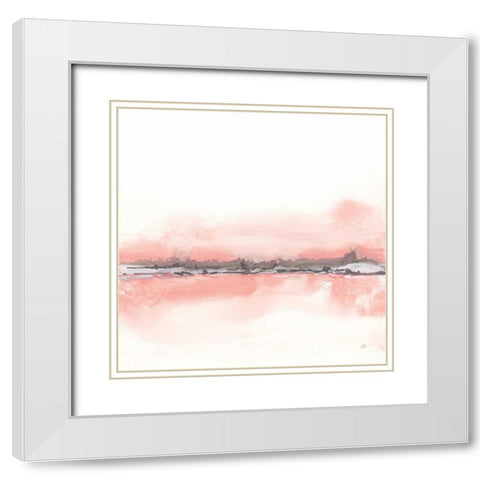 Gray Cantaloupe I White Modern Wood Framed Art Print with Double Matting by Paschke, Chris