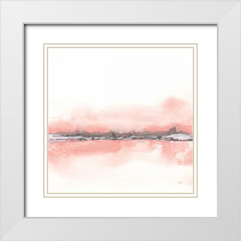 Gray Cantaloupe I White Modern Wood Framed Art Print with Double Matting by Paschke, Chris