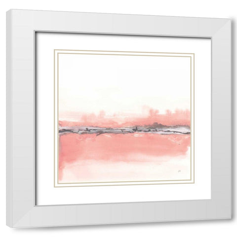 Gray Cantaloupe II White Modern Wood Framed Art Print with Double Matting by Paschke, Chris