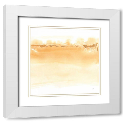 Neutral Turmeric II White Modern Wood Framed Art Print with Double Matting by Paschke, Chris