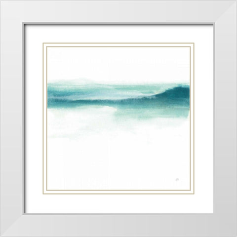 Tint Mint II White Modern Wood Framed Art Print with Double Matting by Paschke, Chris