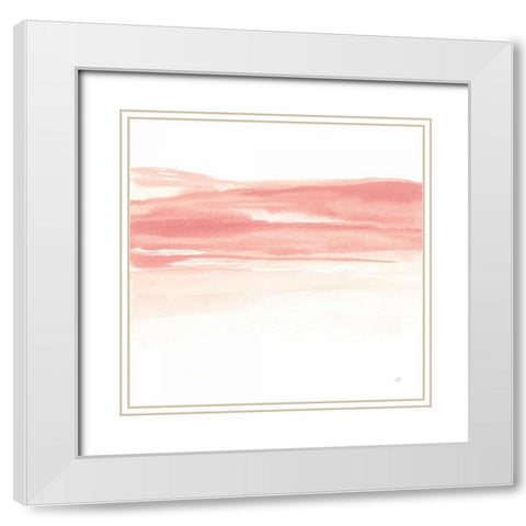 Tint Cantaloupe II White Modern Wood Framed Art Print with Double Matting by Paschke, Chris