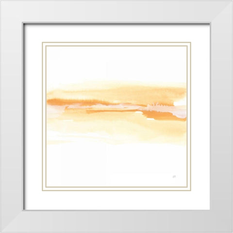 Tint Turmeric II White Modern Wood Framed Art Print with Double Matting by Paschke, Chris