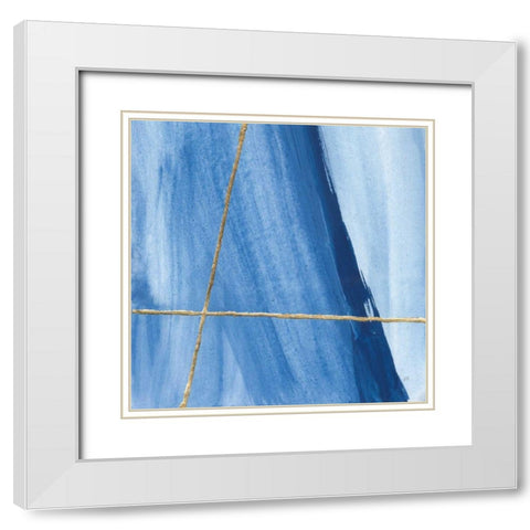 Geometrics I White Modern Wood Framed Art Print with Double Matting by Paschke, Chris