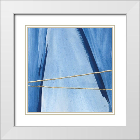 Geometrics IV White Modern Wood Framed Art Print with Double Matting by Paschke, Chris