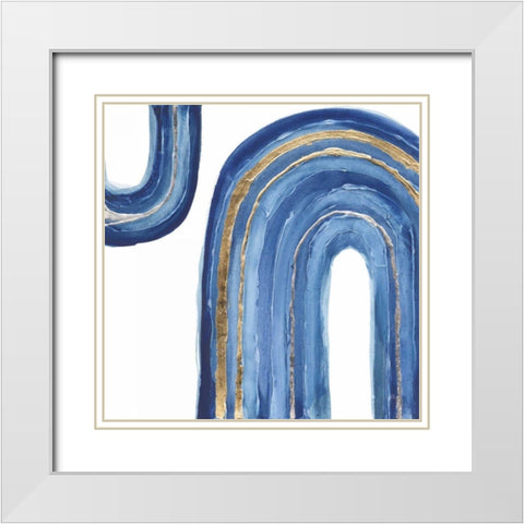 Gilded Rainbow I White Modern Wood Framed Art Print with Double Matting by Paschke, Chris