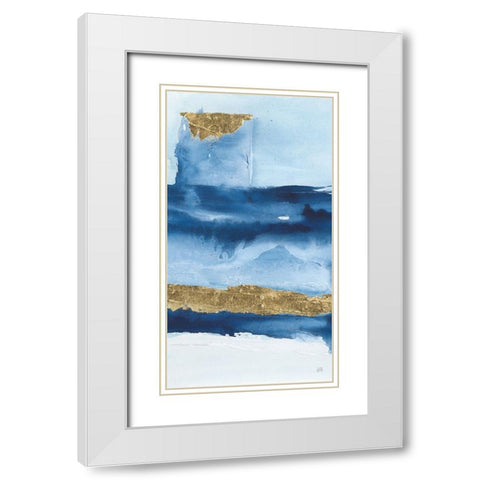 Glacier I Crop White Modern Wood Framed Art Print with Double Matting by Paschke, Chris