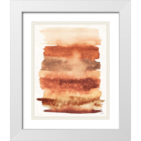 Desert Blooms Abstract II Fall White Modern Wood Framed Art Print with Double Matting by Marshall, Laura