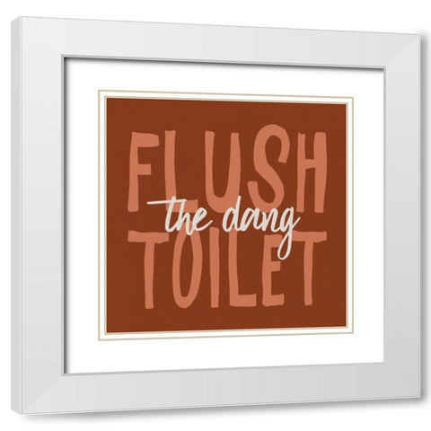 Bathroom Advice III Brown White Modern Wood Framed Art Print with Double Matting by Wild Apple Portfolio