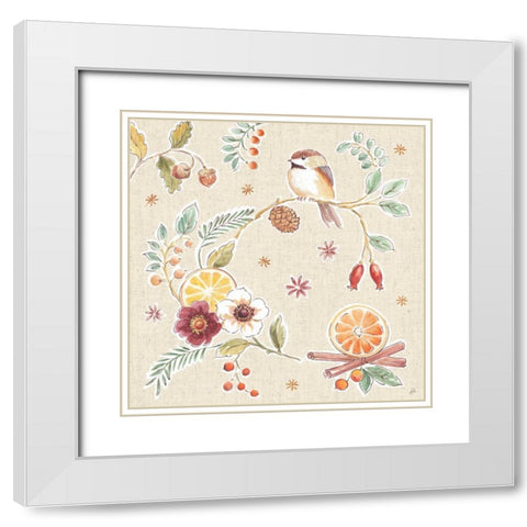 Winter Spice II White Modern Wood Framed Art Print with Double Matting by Brissonnet, Daphne