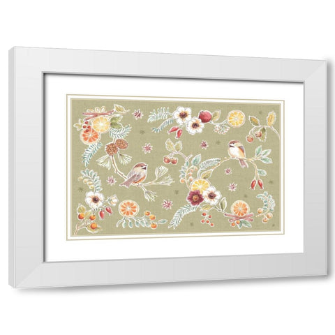 Winter Spice I Color White Modern Wood Framed Art Print with Double Matting by Brissonnet, Daphne