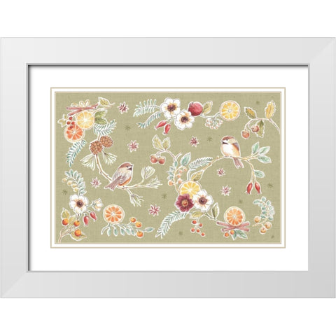 Winter Spice I Color White Modern Wood Framed Art Print with Double Matting by Brissonnet, Daphne