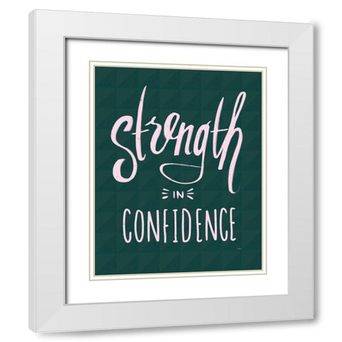 Strength I White Modern Wood Framed Art Print with Double Matting by York, Leah