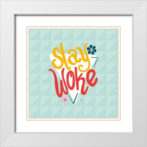 Growth II White Modern Wood Framed Art Print with Double Matting by York, Leah