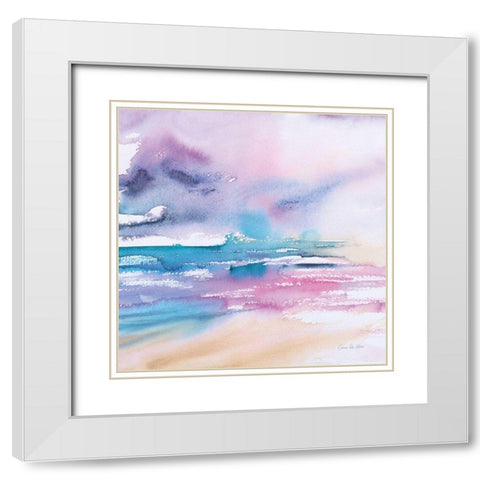 Violet Sky White Modern Wood Framed Art Print with Double Matting by Valle, Aimee Del