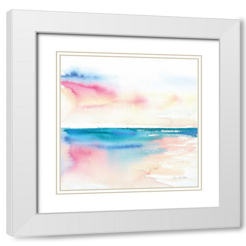 Vivid Coast White Modern Wood Framed Art Print with Double Matting by Valle, Aimee Del