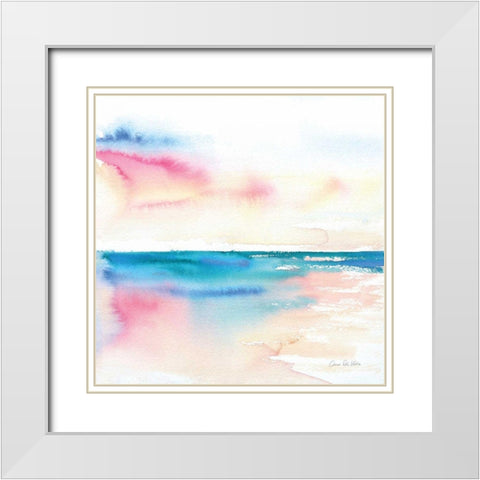 Vivid Coast White Modern Wood Framed Art Print with Double Matting by Valle, Aimee Del