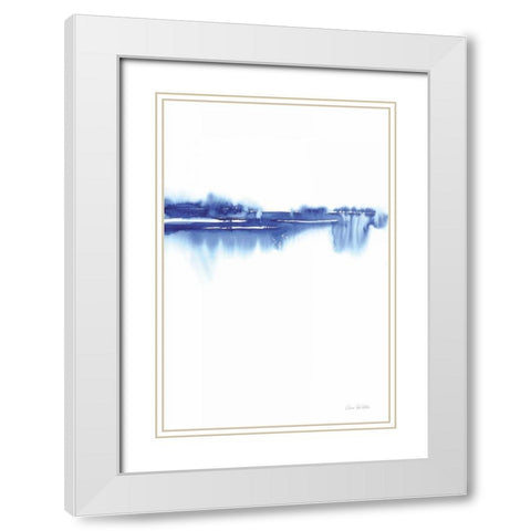 Blue Horizon II White Modern Wood Framed Art Print with Double Matting by Valle, Aimee Del