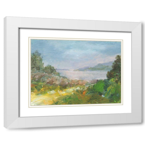 Hidden Sea White Modern Wood Framed Art Print with Double Matting by Nai, Danhui