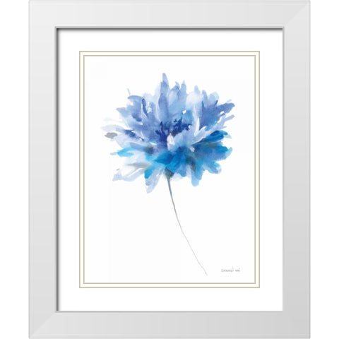 Bold Blooming I White Modern Wood Framed Art Print with Double Matting by Nai, Danhui