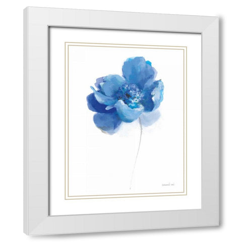 Bold Blooming IV White Modern Wood Framed Art Print with Double Matting by Nai, Danhui