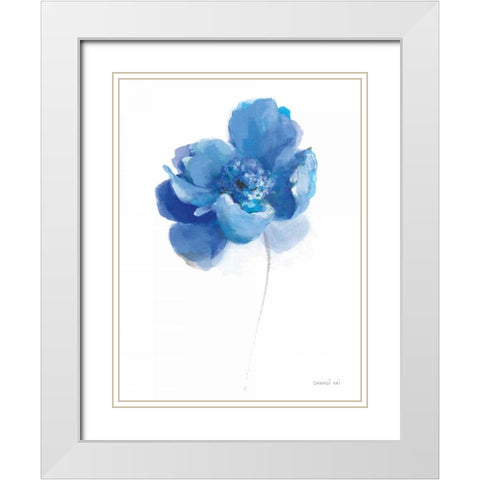 Bold Blooming IV White Modern Wood Framed Art Print with Double Matting by Nai, Danhui