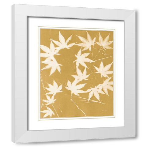 Enchanted Fall Cyanotype V White Modern Wood Framed Art Print with Double Matting by Green, Nancy