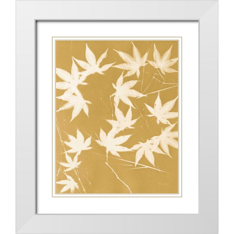 Enchanted Fall Cyanotype V White Modern Wood Framed Art Print with Double Matting by Green, Nancy