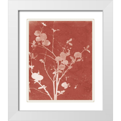 Enchanted Fall Cyanotype VI White Modern Wood Framed Art Print with Double Matting by Green, Nancy