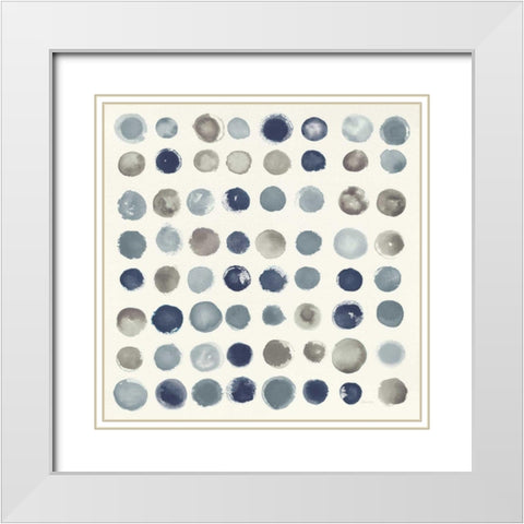 Spot of Rain Neutral White Modern Wood Framed Art Print with Double Matting by Novak, Shirley