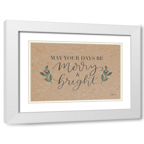 Neutral Christmas I White Modern Wood Framed Art Print with Double Matting by Thorns, Becky