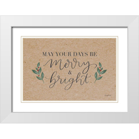 Neutral Christmas I White Modern Wood Framed Art Print with Double Matting by Thorns, Becky