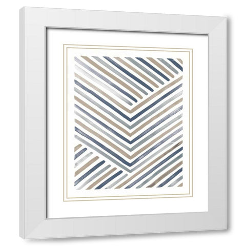 Desert Sunset IV Blue White Modern Wood Framed Art Print with Double Matting by Marshall, Laura
