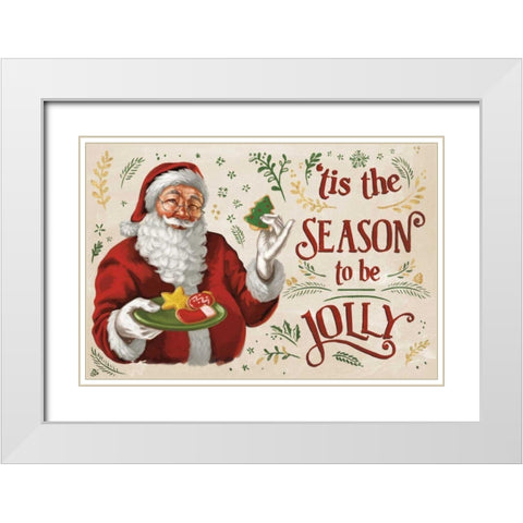 Santas List III Ivory White Modern Wood Framed Art Print with Double Matting by Penner, Janelle