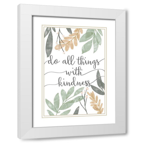 Sage Sayings IV Neutral White Modern Wood Framed Art Print with Double Matting by Thorns, Becky