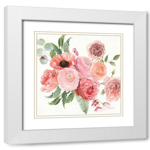 Boho Bouquet  VIII White Modern Wood Framed Art Print with Double Matting by Wiens, James