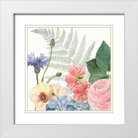 Boho Bouquet  IX White Modern Wood Framed Art Print with Double Matting by Wiens, James