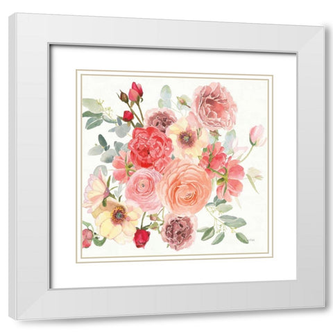 Boho Bouquet  XIV White Modern Wood Framed Art Print with Double Matting by Wiens, James