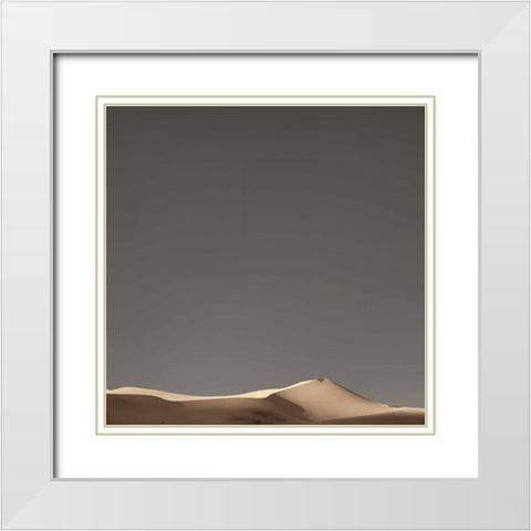 Sandy Dunes IV Neutral Sky-1 White Modern Wood Framed Art Print with Double Matting by Eichman, Andre