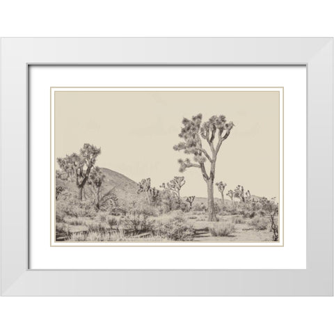 Joshua Tree II Neutral White Modern Wood Framed Art Print with Double Matting by Urquhart, Elizabeth
