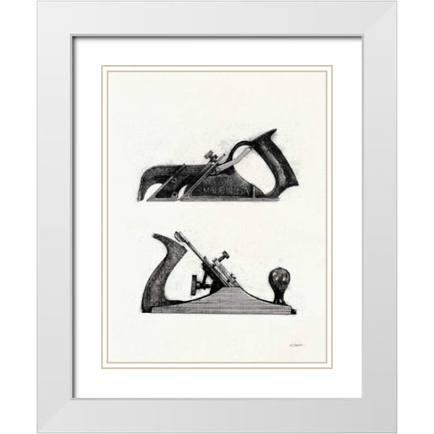 Planes with Color Crop White Modern Wood Framed Art Print with Double Matting by Schick, Mike