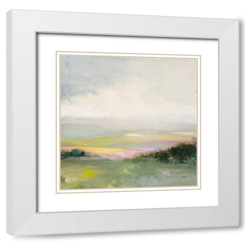Glowing Valley White Modern Wood Framed Art Print with Double Matting by Purinton, Julia