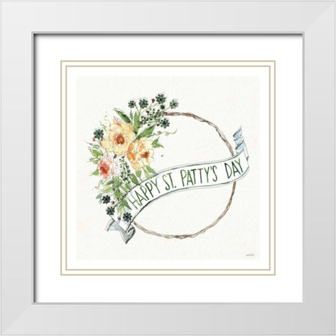 Happy St.Pattys Day I White Modern Wood Framed Art Print with Double Matting by Tavoletti, Anne