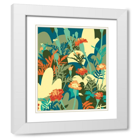 Marigold White Modern Wood Framed Art Print with Double Matting by Gallagher, Megan
