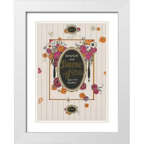Art Nouveau I White Modern Wood Framed Art Print with Double Matting by Wild Apple Portfolio