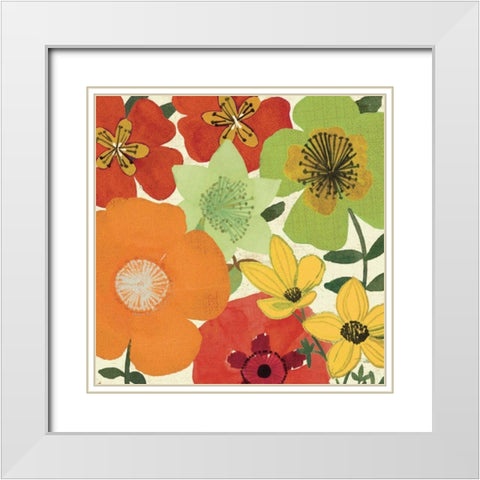 Garden Brights I White Modern Wood Framed Art Print with Double Matting by Pela Studio