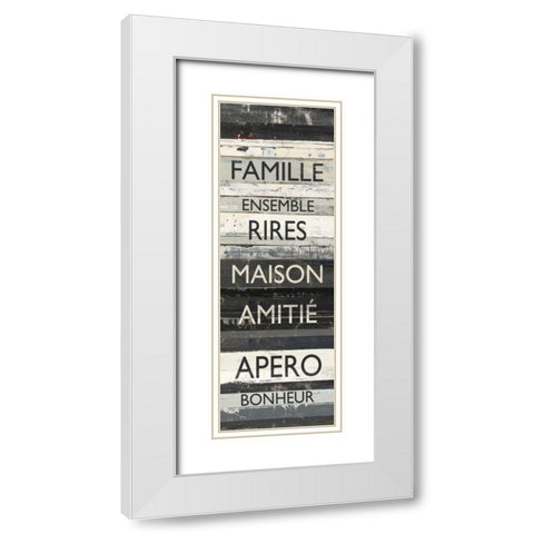 Zephyr Quote III White Modern Wood Framed Art Print with Double Matting by Schick, Mike