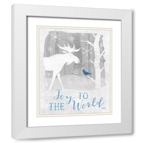 Woodland Wishes III Blue White Modern Wood Framed Art Print with Double Matting by Marshall, Laura